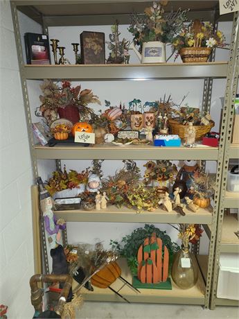 Fall Decor Cleanout: Floral Arrangements/Ceramic/Corn Husk Dolls/Pumpkins & More