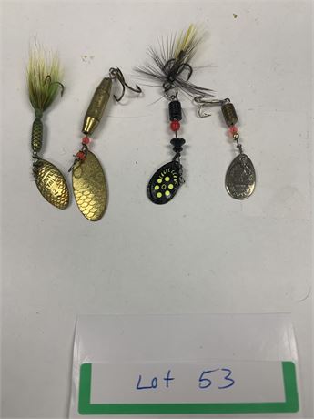 Lot of 4 Lures - Swedish Swing - Rooster Claw - Eagle Claw