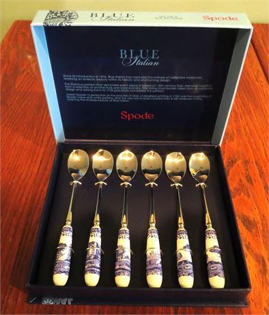 Spode Blue Italian Tea Spoons