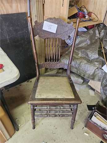 Antique Wood Side Chair