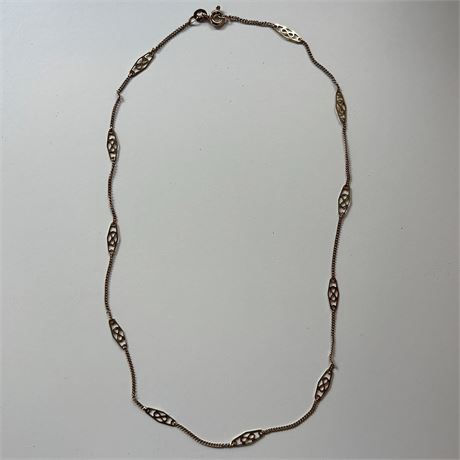 Petite 14k Yellow Gold Necklace - 15"L - 2.67g