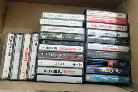 Vintage 1980s and 1990s Audio Cassette Tape Lot