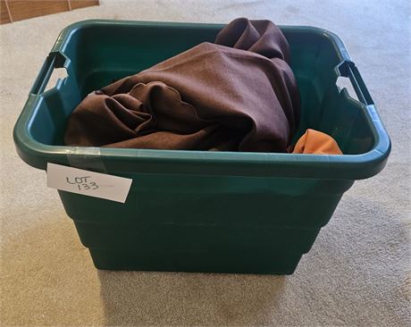 Large Tote Of Mixed Linens, Tablecloths, Napkins & More