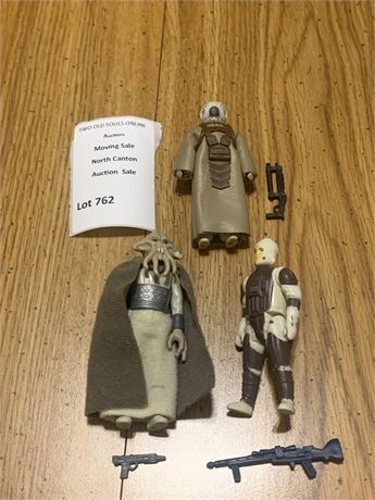Lot of 3 Return of the Jedi Figures W/Weapons - Squid Head & More
