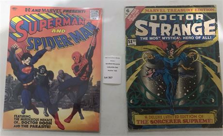Marvel Treasury Edition Comic Books - Superman and Spider-Man, Doctor Strange