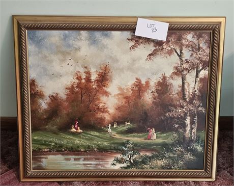 Signed Thomas Rell Oil On Canvas Painting