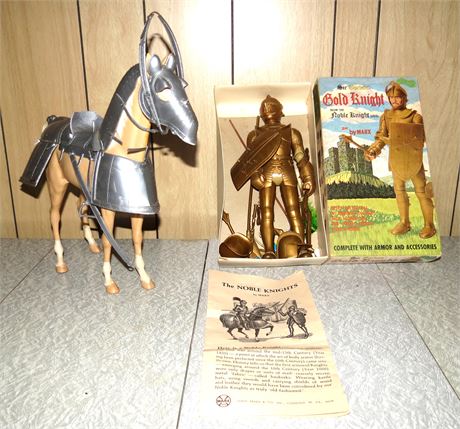 Louis Marx & Co. Gold Knight & Horse