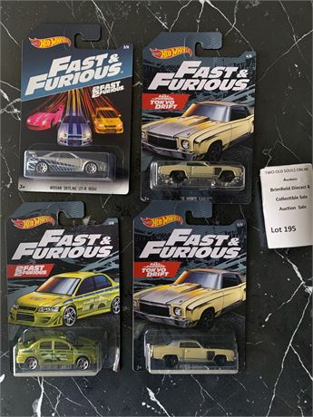 Hot Wheels Die Cast Cars From Fast & Furious Tokyo Drift & 2 Fast 2 Furious