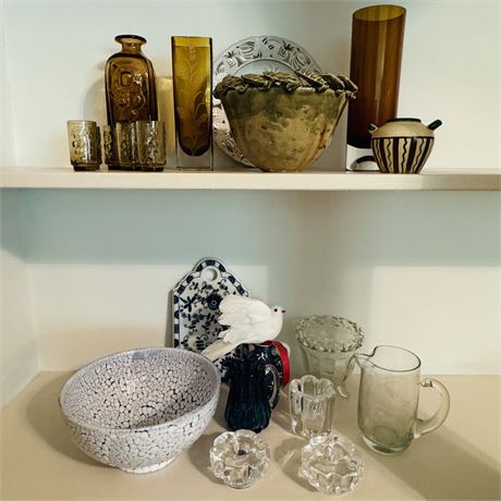 Crystal, Art Glass and Pottery