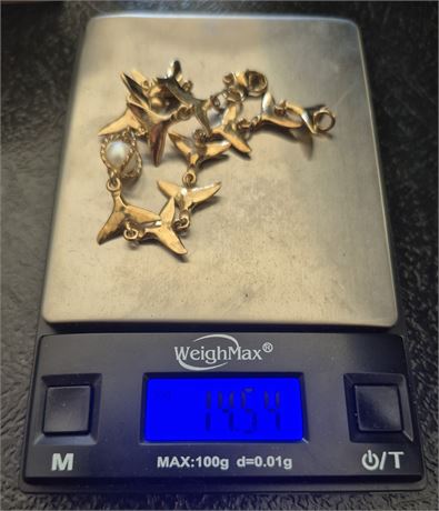 925 Silver W/ Gold Coat Bracelet