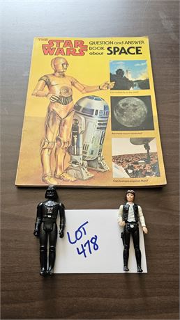 1979 Starwars Book Of Space & 1977 Starwars Figures