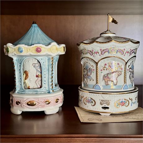 Princeton Gallery & Schmid Carousel Musical Boxes