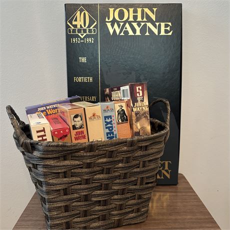 John Wayne Commemorative Set and VHS Movies
