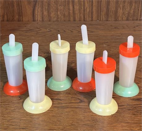 Adorable Set of 6 Vintage Ice Pop or Popsicle Molds