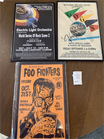 Assorted Framed Rock Poster Lot of 3