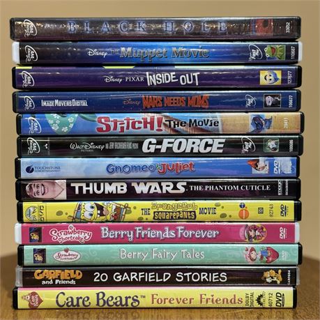 Children, Family DVD Lot - Disney, Strawberry Shortcake, Garfield and More