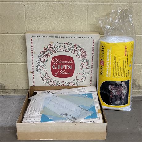 Large Box of Stencils and New Poly-Fil