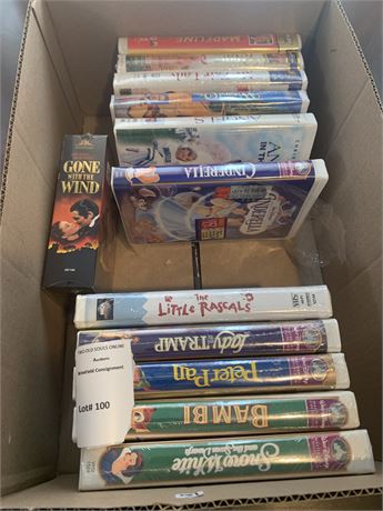 Vintage VHS Lot - All New/Sealed Except Cinderella and Angels In The End zone