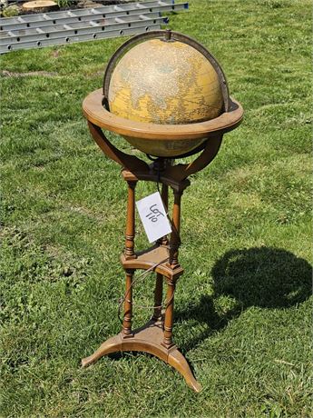 Vintage Butler Lighted World Globe