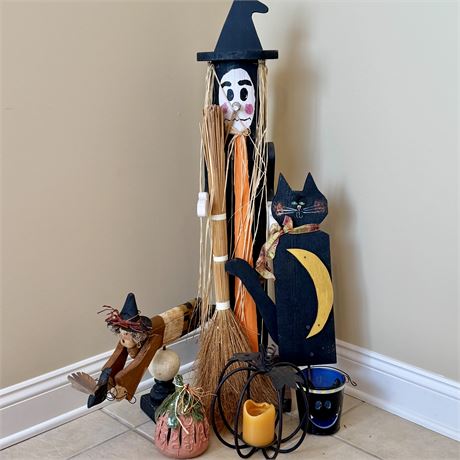 Halloween Decorations with Folk Art Style, Outdoor, Candle Holders and More