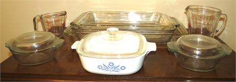 Pyrex, Corning Ware, Anchor Hocking Dishes, Measuring Cups