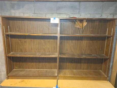 Double Wood Book Shelves
