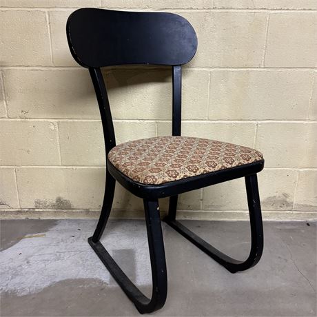 Mid-Century Painted Wood Sleigh Chair