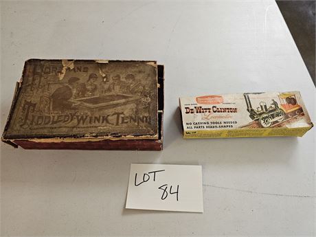 Antique Tiddley Winks Tennis & Strom Bec-ker Wood Model Train