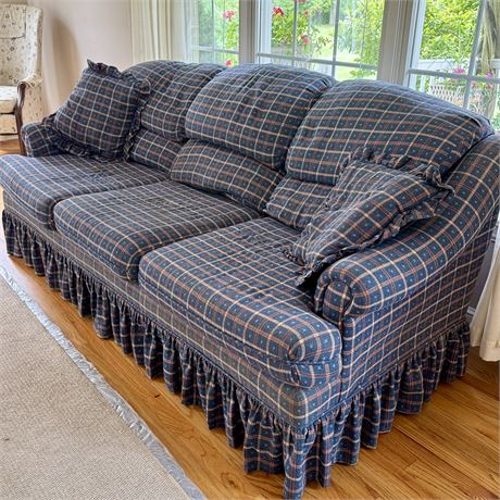 Colonial Court Country Farmhouse Upholstered Couch - Approx. 82 x 34 x 37"H
