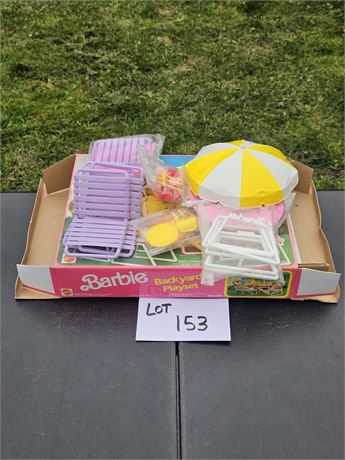 Vintage Barbie Backyard Playset Never Used