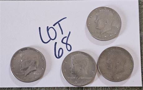 1971,72 & 77 Kennedy Half Dollars
