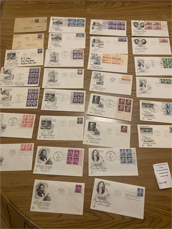 1954 First Day Covers (FDCs) Cachet Stamped Envelope Collection