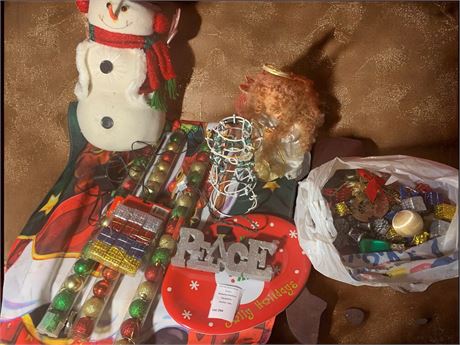 Christmas Holiday Flag, Ornaments, Snowman, Angel & More