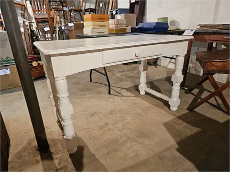 White Painted Wood Kitchen Table