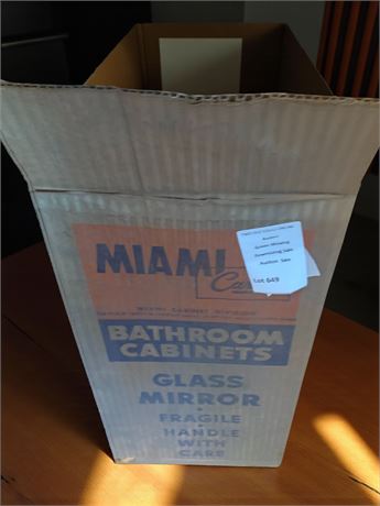 Cabinet Division Bathroom Cabinet W/Glass Mirror, NuTone #837 Flush Wall Cap