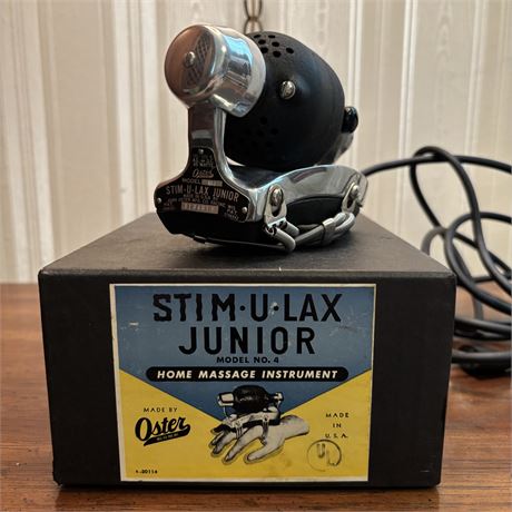 Vintage Stim-U-Lax Junior Hand Massage w/ Original Box