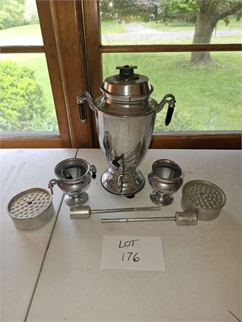 Vintage Forman Family Electric Dip Pot, Creamer/Sugar