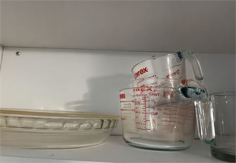 Pyrex Glass Measuring Cups, Val Saint Lambert Crystal Serving Bowl & More