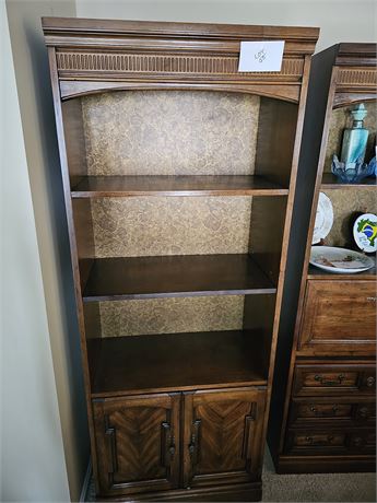 Wood Book Shelf With Storage
