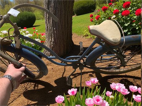 Vintage Wards-Hawthorne Blue Bicycle