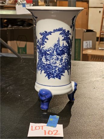 Baum Brothers "Formalities" Footed Flow Blue Vase