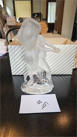 Lalique " Deux Danseuse" Crystal Sculpture