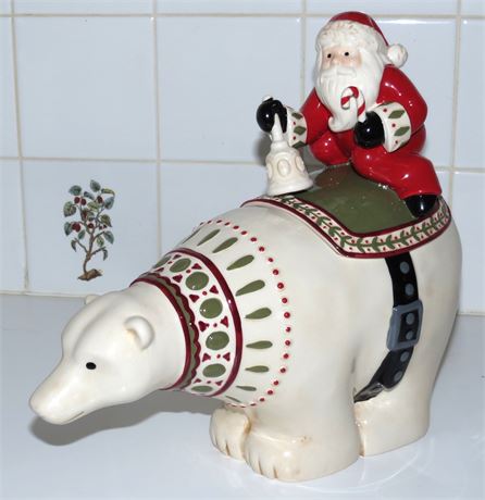 Santa, Polar Bear Cookie Jar