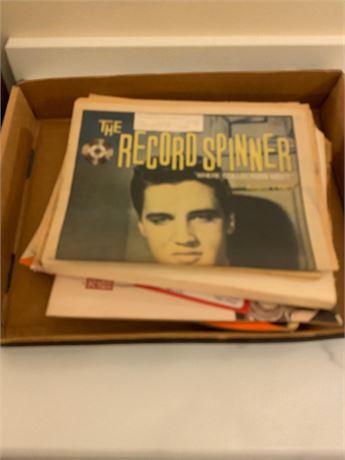 The Record Spinner W/Elvis Presley Mag & Other Rock Music Memorabilia