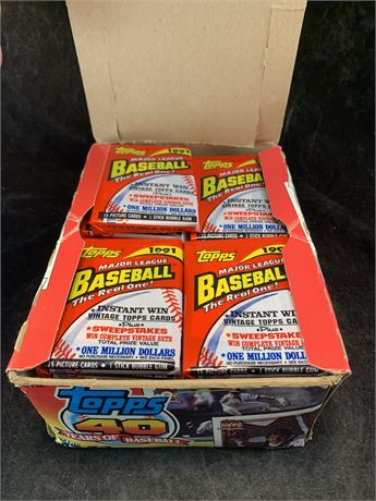 1991 Topps Baseball Card Wax Packs 33 Unopened packs