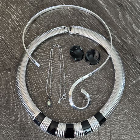 Monet Omega & Dainty Chain Necklace w/ Stylized Coordinates
