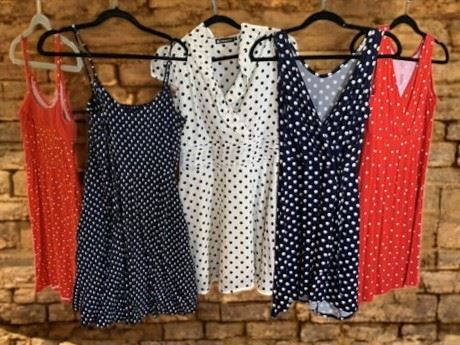 Polka Dot Dress Lot - Four Dresses (Size Small and Medium)