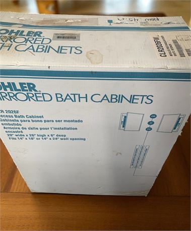 Kohler Mirrored Recessed Bath Cabinet Model R 2026F In Original Box