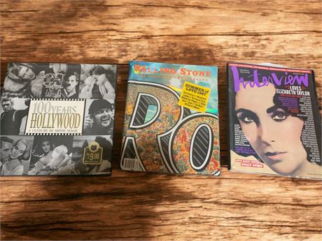 Pop Culture Book Lot: 100 Years of Hollywood, Rolling Stone 40th Anniversary