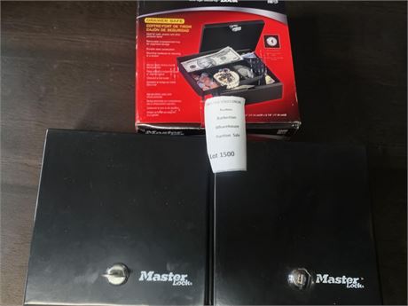 Master Lock Drawer Safe Lot of 3